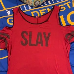 Slay long shirt burgundy